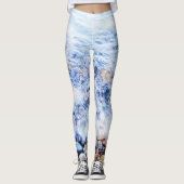 Blaues Wasser mit farbigen Steinen Leggings (Vorderseite)