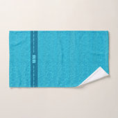 Blaues Wasser mit Initialen Badhandtuch Set (Handtuch)