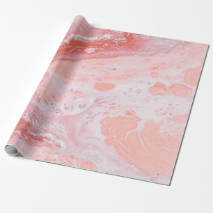 Blaues Wasser mit Wasserspritze Geschenkpapier