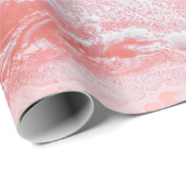 Blaues Wasser mit Wasserspritze Geschenkpapier (Rolleneckpunkt)