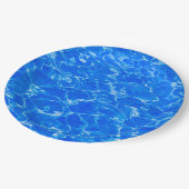 Blaues Wasser Pappteller (Schrägansicht)