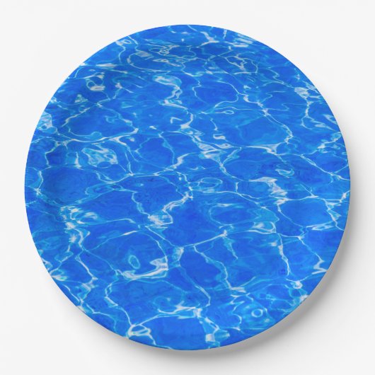 Blaues Wasser Pappteller (Vorderseite)