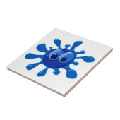 Blaues Wasser-platsche Fliese (Seite)