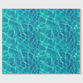 Blaues Wasser plätschert Packpapier (Flach)