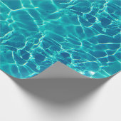 Blaues Wasser plätschert Packpapier (Ecke)