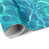 Blaues Wasser plätschert Packpapier (Rolleneckpunkt)