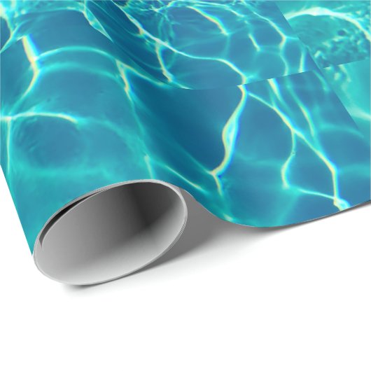 Blaues Wasser plätschert Packpapier (Rolleneckpunkt)