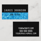 Blaues Wasser plätschert Visitenkarte (Vorne/Hinten)