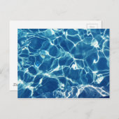 Blaues Wasser Postkarte (Vorne/Hinten)