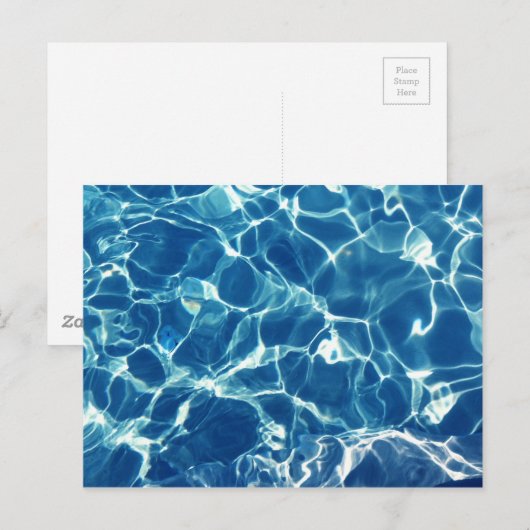 Blaues Wasser Postkarte (Vorne/Hinten)