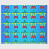 Blaues Wasser Rasta Honu Geschenkpapier (Flach)