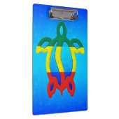 Blaues Wasser Rasta Honu Klemmbrett (Rechts)