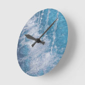 Blaues Wasser Runde Wanduhr (Winkel)
