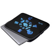 Blaues Wasser-Schildkröte 13" Laptopschutzhülle (Vorne Knopf)