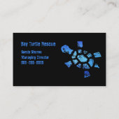 Blaues Wasser-Schildkröte-Rettung Visitenkarte (Rückseite)