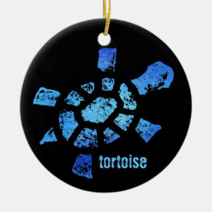 Blaues Wasser-Schildkröte-Verzierung Keramik Ornament
