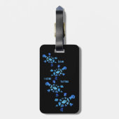 Blaues Wasser-Schildkröten Gepäckanhänger (Rückseite vertikal)