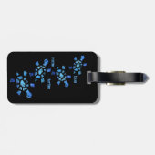 Blaues Wasser-Schildkröten Gepäckanhänger (Rückseite horizontal)