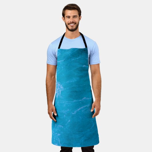Blaues Wasser Schürze (Getragen)