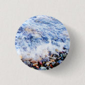 Blaues Wasser schweben Button (Vorderseite)
