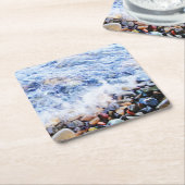 Blaues Wasser schweben Rechteckiger Pappuntersetzer (angewinkelt)