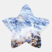 Blaues Wasser schweben Stern-Aufkleber (Vorderseite)