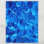 Blaues Wasser, Schwimmbad Reinigung Werbung Flyer (Hinten)