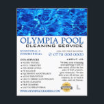 Blaues Wasser, Schwimmbad Reinigung Werbung Flyer<br><div class="desc">Blue Water,  Schwimmbad Reinigung Service Werbung Flyer durch die Business Card Store.</div>