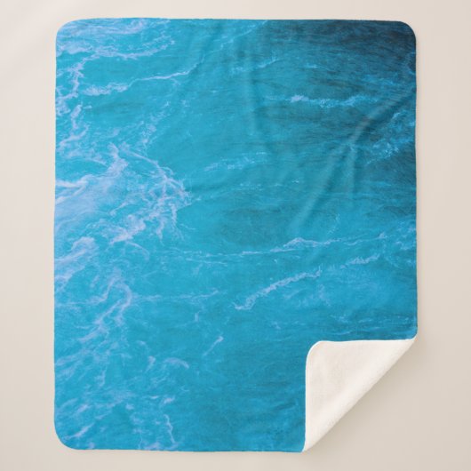 Blaues Wasser Sherpadecke (Vorderseite)