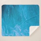 Blaues Wasser Sherpadecke (Vorderseite (Horizontal))