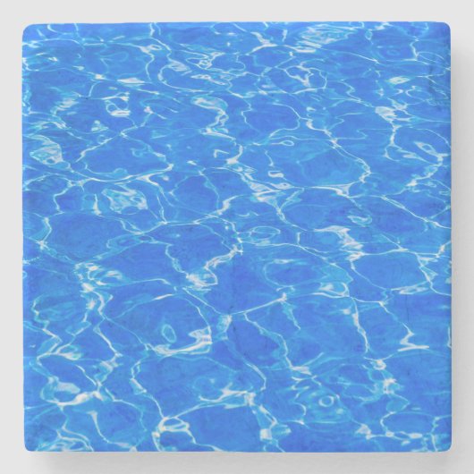 Blaues Wasser Steinuntersetzer (Vorderseite)