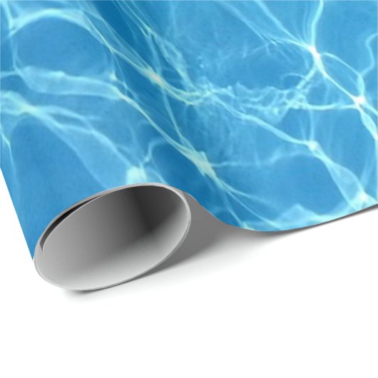 Blaues Wasser texturiert Geschenkpapier (Rolleneckpunkt)