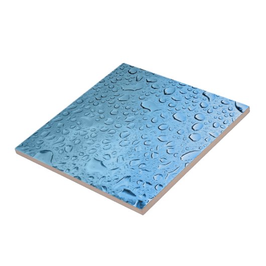 Blaues Wasser-Tröpfchen Fliese (Seite)