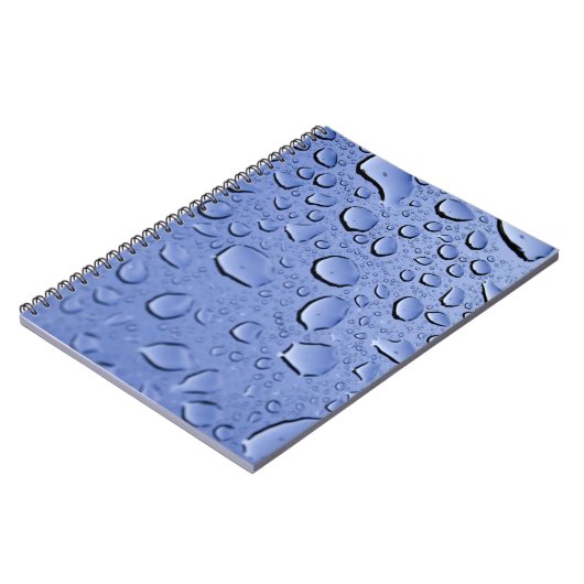 Blaues Wasser-Tröpfchen Notizblock (Linke Seite)