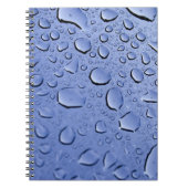 Blaues Wasser-Tröpfchen Notizblock (Vorderseite)