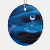 Blaues Wasser-Tropfen Keramikornament (Links)