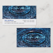 Blaues Wasser-Tropfen Visitenkarte (Vorne/Hinten)