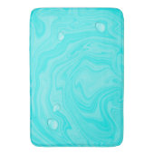 Blaues Wasser tropft Sommerschwimmbad Geburtstagsp Badematte (Vorderseite Vertikal)