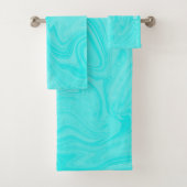 Blaues Wasser tropft Sommerschwimmbad Geburtstagsp Badhandtuch Set (Insitu)