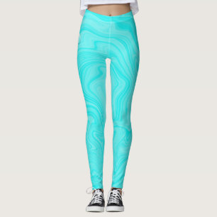 Blaues Wasser tropft Sommerschwimmbad Geburtstagsp Leggings
