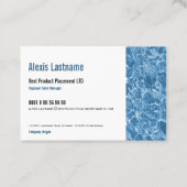 Blaues Wasser Visitenkarte (Vorderseite)