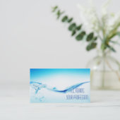 Blaues Wasser Visitenkarte (Stehend Vorderseite)