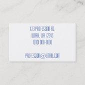 Blaues Wasser Visitenkarte (Rückseite)