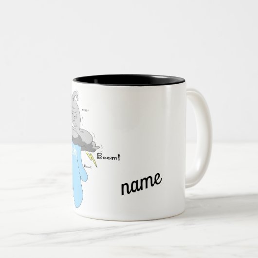 Blaues Wasser Zweifarbige Tasse (VorderseiteRechts)