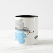 Blaues Wasser Zweifarbige Tasse (Mittel)