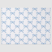 Blaues Wasserfarben-Schleifenmuster Seidenpapier (Vorderseite)
