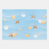 Blaues Wasserfarbengeflecht Geschenkpapier Set (Vorderseite)