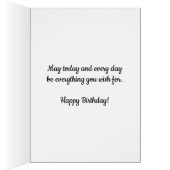 Blaues Wasserfarbenherz 32. Geburtstag (Innen (Rechts))