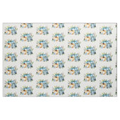 Blaues Wasserfarbenkürbis-Muster Stoff (Fat Quarter (45,7 x 55,9 cm))