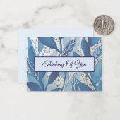 Blaues Wasserfarbenleder Mitteilungskarte (Vorderseite/Rückseite Beispiel)